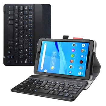 Nye Aftageligt Bluetooth Tastatur Læder Cover Til 8