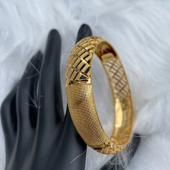 1stk Etiopiske Guld Armbånd& Armbånd til Kvinder/Mænd Guld Farve Dubai Armringe Afrika Hånd Kæde Smykker Etiopiske/Arabiske Gave