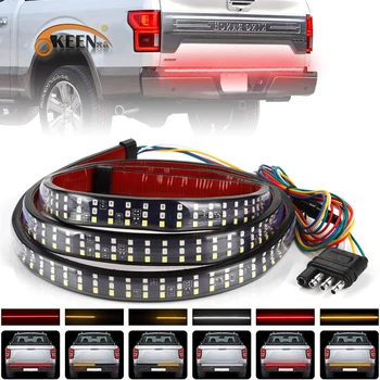 OKEEN 12V 49inch/60inch Bil Bremse Tænde Lys-advarselssignal Fleksibel LED Strip Bageste Hale Kører Reverse Dobbelt Flash-Lys Rød