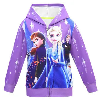 Disney Frosne Is, Sne Dronning Hættetrøjer Elsa Anna Sweatshirt Frakke Til Piger, Børn, Småbørn Tøj Til Børn Tøj