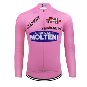 MOLTENI pink Trøje med lange ærmer fleece vinter & ingen fleece maillot ciclismo go pro mænd cykling tøj mtb 5 stil