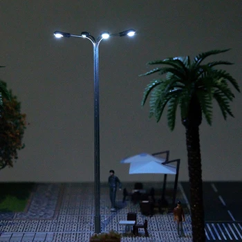 Tog Lampen Have Lygtepæl 3v Led gadebelysning Model Sand Bordet, Arkitektur, Bygning og Landskab 1:75-1:100 Skala 5pcs