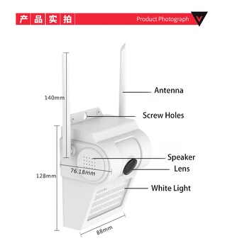 OUERTECH Smart 1080P Vandtæt Væg Lampe IP-Kamera IR Night Vision, Motion Detection Smart Induktion Lampe Udendørs Kamera