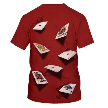 Sommer fashion mænd og kvinder skjorter 3D spillekort trykt casual T-shirt mænd er hip-hop tøj Asian størrelse S-6XL