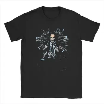 John Wiberg, Tshirt Mænd T-Shirts Nyeste Keanu Reeves Vold Action Film T-Shirt Kortærmet T-Shirt I Bomuld Bedste Gave Tøj