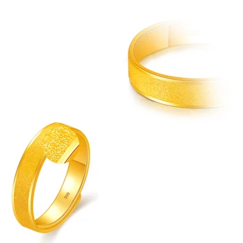 BTSS 24 KARAT Rent Guld Ring Real AU-999 Massivt Guld Ringe God Skinnende Smuk Fornemme Trendy Klassiske Fine Smykker Hot Sælge Nye 2020