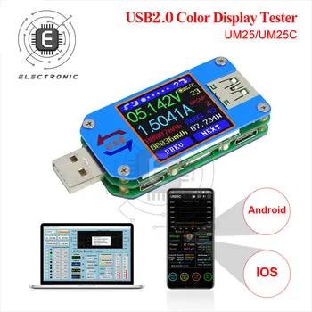 RD UM25 UM25C for APP USB 2.0 Type-C LCD-Voltmeter amperemeter spænding nuværende meter batteri usb-Tester