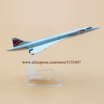 16cm Air, British Airways Concorde Airlines Metal Legering Fly Model Fly Trykstøbt Fly