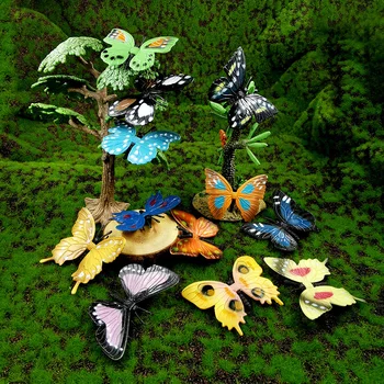 12pcs Simulering Sommerfugl, et insekt, dyr model Naturtro action figur home decor Pædagogiske Gave Til børn hot legetøj sæt