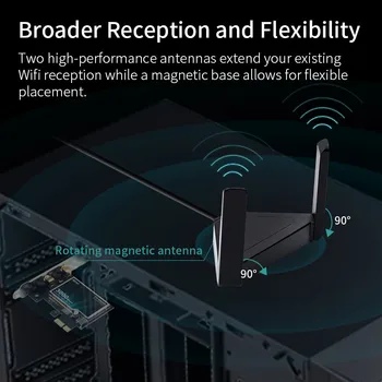 Dual Band Wireless Til PCIe-Intel AX200 wifi 6 Adapter 3000Mbps Wifi Wlan-Kort, Bluetooth 5.1 802.11 ax 2,4 G/5 ghz For Windows 10