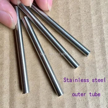 10mm Diameter DIY Kniv med Skaft Mosaikker Pin Nitter 9cm Længde Søm Messing Rør+stålrør #1004