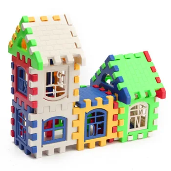 24pcs byggesten Kid Hus byggesten Konstruktion Udviklingsmæssige Toy Sæt 3D Mursten Toy Byggeri Mursten WYQ