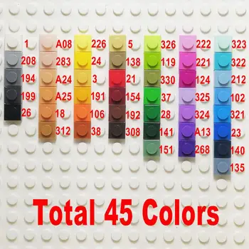 L*gå 3024 Plast Små byggesten Mursten Tilbehør 1X1 Plade Nr 192 Rødlig Brun Pixel Kunst DIY Pædagogisk Legetøj For Voksne