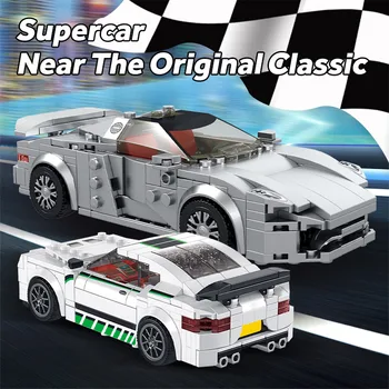 Byen Superbil Tekniske Racing Bil Model byggesten MOC Skaberen Speed Racer Køretøj Model Mursten Uddannelse Legetøj for Børn