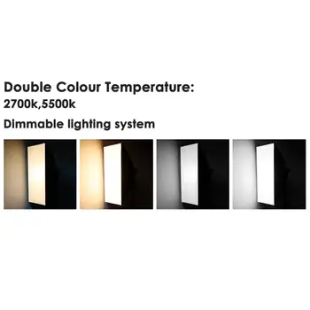 Neewer Fotografering Bi-color Dæmpbar LED Softbox Belysning Kit:20x27 cm Studie Softbox, 45W Dæmpbar LED Lys Hoved