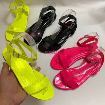 Europa Varm Sommer Kvinders Sandaler Mode Neon Tøfler New Høj Kvalitet Flade Sko Slipper Whosale Kvinder Sandaler Drop Skib