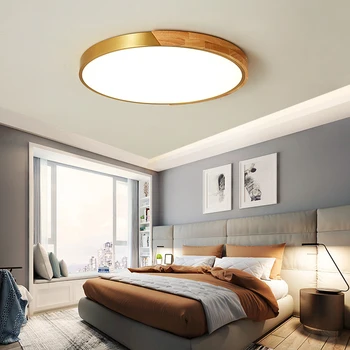 Enkel og moderne ultra-tynde LED-loftslampe guld lampe overflade installation stue, soveværelse fjernbetjening hjem dekoration