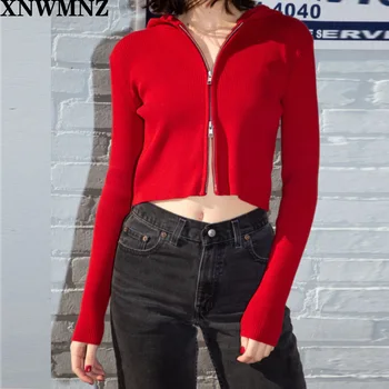 Slanke piger blød bomuld strikkede trøjer 2020 fashion damer elegante bombe afslappede sweatshirts kvindelige strik vintage smarte kvinder