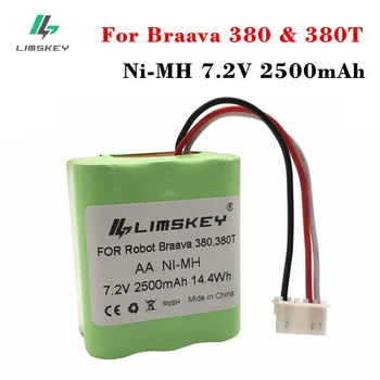 Limskey Høj Kvalitet Ny 7,2 V 2500mAh Vakuum Batteri Til iRobot Roomba Braava 380 & 380T