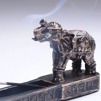 Elefant Gud Design Røgelse Brænder Indehaveren Harpiks Figur Home Decor Håndværk til Bil Yoga Værelses Ornament