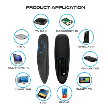 G10BTS Bluetooth-5.0 Air Mouse Wireless Gyro 6-Akset Gyroskop 17 Vigtige Smart Remote Controller til Android TV BOX PC