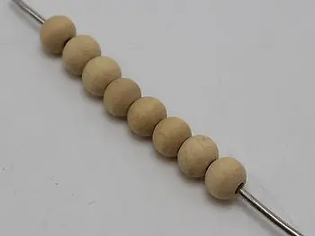 500 Naturlige Almindeligt Ubehandlet Træ Runde Perler 8mm~Træ-perler