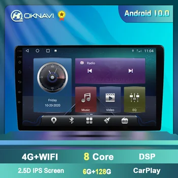 OKNAVI 9/10 Tommer Android 9.0 2 DIN Bil Radio Mms Universal Autoradio Auto Stereo GPS-Navigation, Bluetooth Video-Afspiller