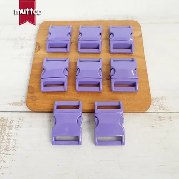 (metal spænde+justere spænde+D-ring+metal hund lås/sæt) Miljømæssige violet tilbehør til 20mm stropper DIY hundehalsbånd sæt