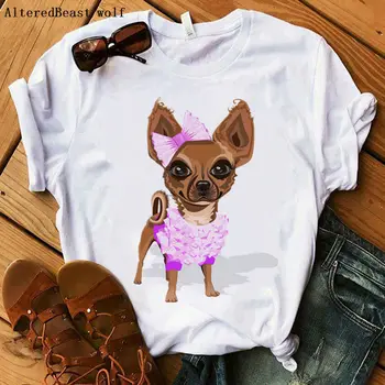 Super Chihuahua t-shirt 2019 kvinder sommer toppe sjove print kvinder t-shirt kvindelige casual t-shirt chihuahua hund kvinder, mode toppe