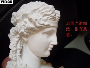 VIDAR Ariadne Bust Arias 15cm Høj Harpiks Lille Statue Gips i Europæisk Stil, Smykker