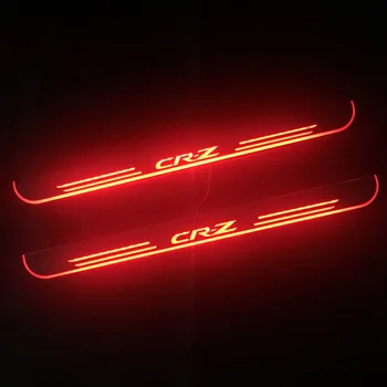 Brugerdefinerede bil logo For Honda CR-Z CRZ 2010 - 2018 Bevægelige LED Velkommen Pedal Bil Scuff Plate Pedal Dør Karmen Pathway Lys