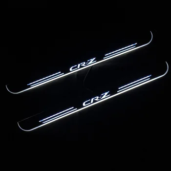 Brugerdefinerede bil logo For Honda CR-Z CRZ 2010 - 2018 Bevægelige LED Velkommen Pedal Bil Scuff Plate Pedal Dør Karmen Pathway Lys