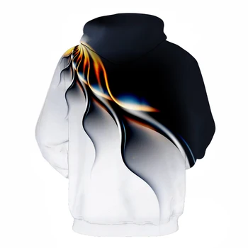 Geometrisk mønster mænds 3D-print hoodeds sweatshirt kreative casual mode hoodie efterår og vinter mode hooded pullover