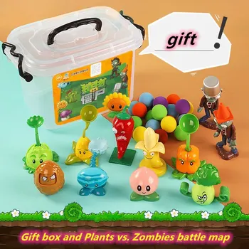 Nye Planter vs Zombies Action Figur Dukke Model, Anime Figurer, PVZ Skydning Toy opbevaringsboks Slag Kort, Jul, Fødselsdag, Gave,