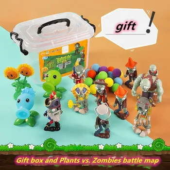 Nye Planter vs Zombies Action Figur Dukke Model, Anime Figurer, PVZ Skydning Toy opbevaringsboks Slag Kort, Jul, Fødselsdag, Gave,