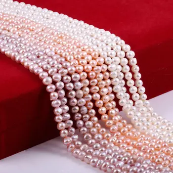 Naturlige Ferskvands Perle-Perler DIY Smykker Perler Perler til smykkefremstilling Halskæde Armbånd Strand 14