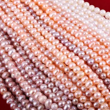 Naturlige Ferskvands Perle-Perler DIY Smykker Perler Perler til smykkefremstilling Halskæde Armbånd Strand 14