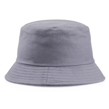 Solid farve Bucket Hat Brand Sommer Hat Kvinder Mænd Panama Fladskærms Caps Solen broderi Visir Fisker Fisker grundlag Bob Hatte