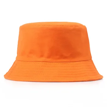 Solid farve Bucket Hat Brand Sommer Hat Kvinder Mænd Panama Fladskærms Caps Solen broderi Visir Fisker Fisker grundlag Bob Hatte