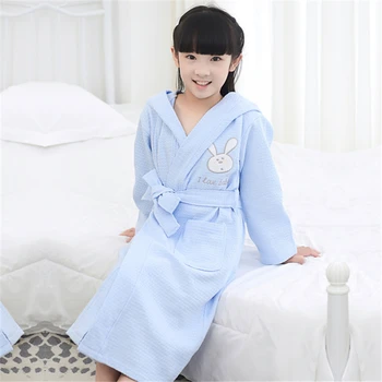 Børns morgenkåbe bomuld hooded pyjamas tynd vaffel absorberende svømning yukata dreng og piger baby tegnefilm home service 2020 ny