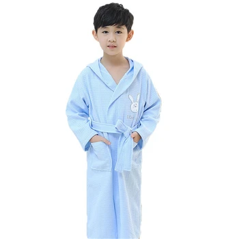 Børns morgenkåbe bomuld hooded pyjamas tynd vaffel absorberende svømning yukata dreng og piger baby tegnefilm home service 2020 ny