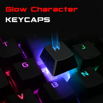 Wired Mekanisk Tastatur RGB Blanding Baggrundsbelyst Gaming Tastatur 87 104 Anti-ghosting Blå Rød Skifte Til Game Bærbar PC russiske OS