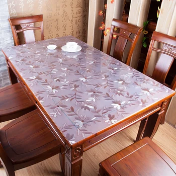 1,5 mm, PVC Dug Tabel gennemsigtig D' vandtæt Oilproof Køkken spisebord dække Glas Blød Klud, der er Dug