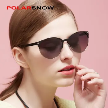 POLARSNOW Kvinder Mode Polariserede Solbriller Runde Form Vintage Oculos De Sol Feminino Top Kvalitet UV400 Sol Briller Kvindelige