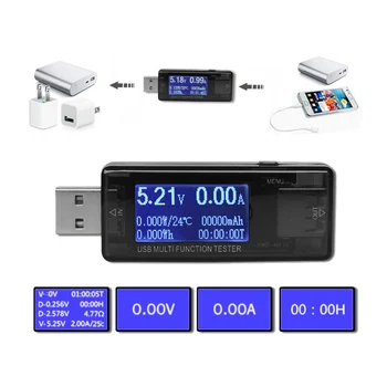 11in1 USB-tester Voltmeter Amperemeter Indre modstand/Effekt/Spænding/Strøm/Timing/Delay/Watt Aktuelle Spænding Kapacitet Meter