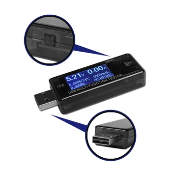 11in1 USB-tester Voltmeter Amperemeter Indre modstand/Effekt/Spænding/Strøm/Timing/Delay/Watt Aktuelle Spænding Kapacitet Meter