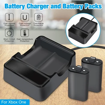 Batteri Oplader, Genopladelige Batterier, Opladning af Dual Controller Dock Oplader Til XBOX ET Genopladeligt Batteri Pack Sort