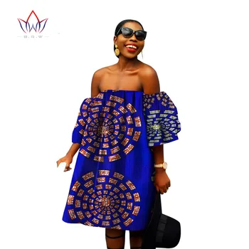 Afrikanske Kjole til Womans Løs Stil, Afrikanske Kjoler Print Voks Stof Mini Kjole Mode Afrika Kjole WY866