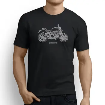 2019 Mænd T-Shirt Mode O-Hals Homme Klassisk, Italiensk Motorcykel Fans Monster 1200 2017 Inspireret Motorcykel Nyhed T-Shirt