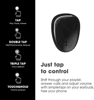 Super Bass-Tryk TWS Ægte Trådløse Øretelefoner Hovedtelefon Bluetooth-5.0 Audifonos Headset Til din Smartphone-Sport Vandtætte Hovedtelefoner